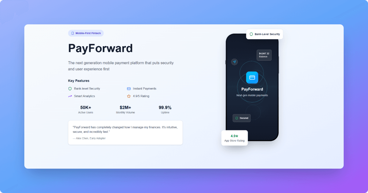 PayForward - Mobile-First Fintech App
